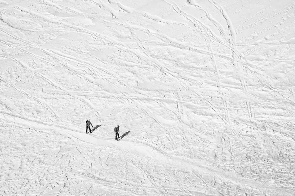 Alpinisten Klimmen Haute Savoie Frankrijk Europa — Stockfoto