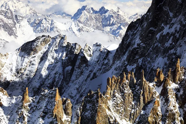 Zimní Alpskou Krajinu Haute Savoie Francie Evropa — Stock fotografie