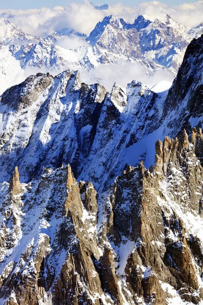 Zima Krajobraz Alpejski Haute Savoie Francja Europa — Zdjęcie stockowe