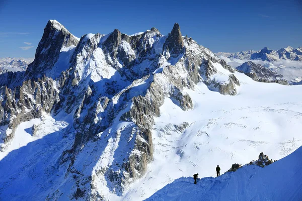 Haute Savoie Fransa Avrupa Nın Tırmanma Alpinists — Stok fotoğraf