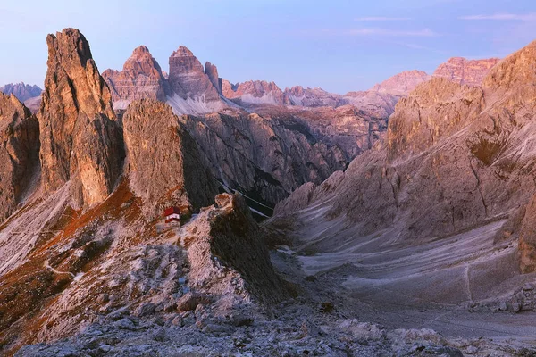 Jesienny Krajobraz Cadini Misurina Dolomity Włochy Europa — Zdjęcie stockowe