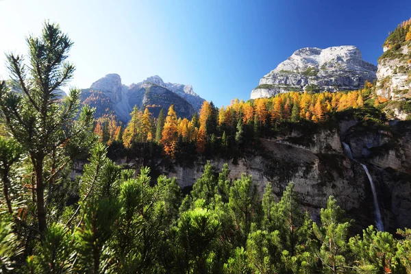 Fanes Cascade Dans Les Dolomites Italie Europe — Photo