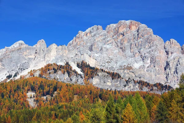 Podzimní Barvy Dolomitech Itálie Evropa — Stock fotografie