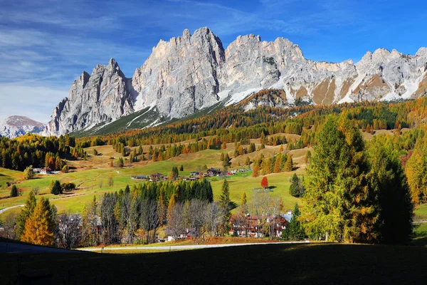 Herbstfarben Den Dolomiten Italien Europa — Stockfoto