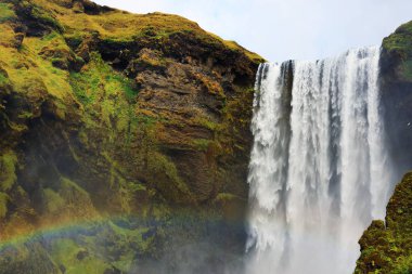 İzlanda, Avrupa 'da Skogafoss şelalesi