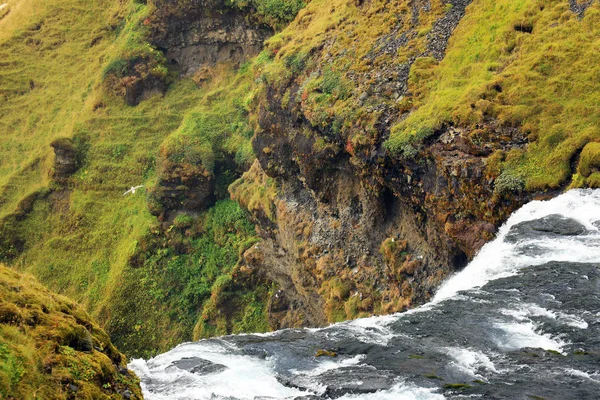 Skogafoss Vattenfall Island Europa — Stockfoto