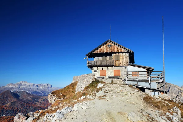 Built 1883 Mountain Hut Rifugio Nuvolau Oldest Refuge Dolomites Built — Stock Photo, Image