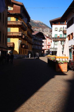 Dolomitlerdeki Cortina d Ampezzo, Güney Tyrol, İtalya, Avrupa