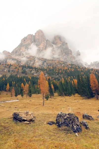 Alpine Herbstlandschaft Den Dolomiten Italien Europa — Stockfoto
