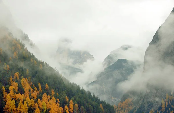 Paisagem Outono Alpina Nas Dolomitas Itália Europa — Fotografia de Stock