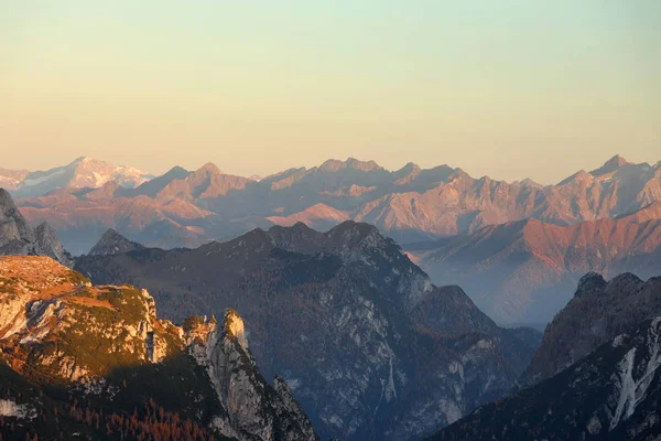 Sunset Alpine Landscape Dolomites Italy Europe — Stock Photo, Image