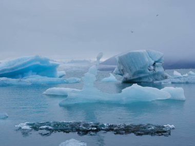 Stormy clouds over Jokullsarlon Lagoon, Iceland, Europe