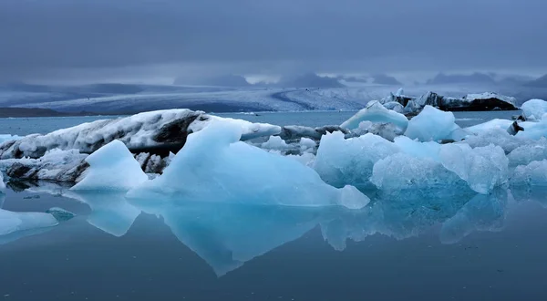 Θυελλώδη Σύννεφα Πάνω Από Λιμνοθάλασσα Jokullsarlon Ισλανδία Ευρώπη — Φωτογραφία Αρχείου