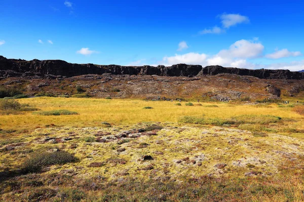 Krajobraz Parku Narodowego Pingvellir Islandia Europa — Zdjęcie stockowe