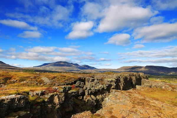 Пейзаж Национального Парка Пингвеллир Исландия Европа — стоковое фото