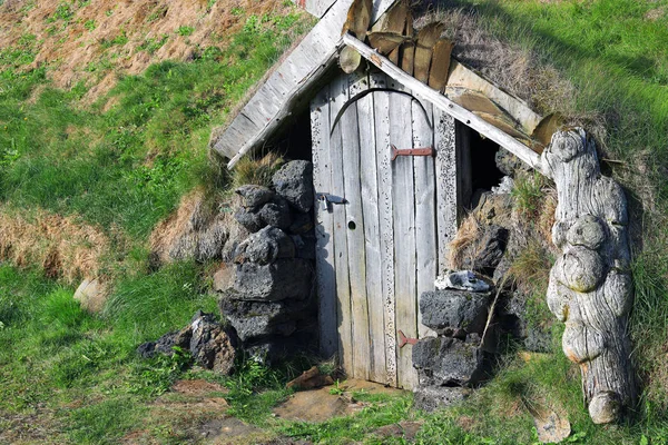 Zlanda Avrupa Daki Antik Geleneksel Çim Evi — Stok fotoğraf