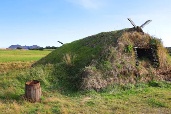 Starověký Tradiční Rajón Dům Islandu Evropa — Stock fotografie