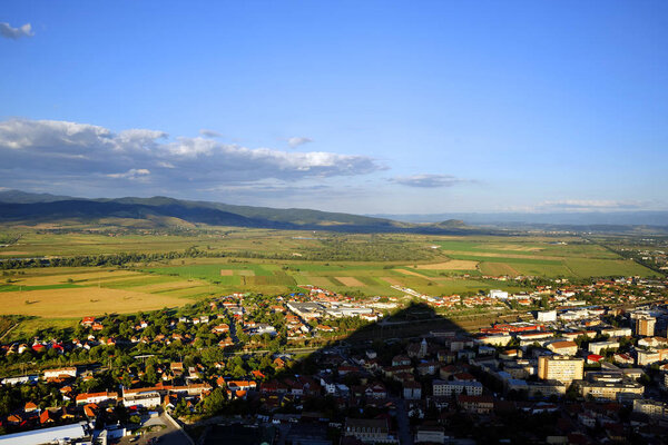 Architecture of Deva city in Transylvania, Romania, Europe