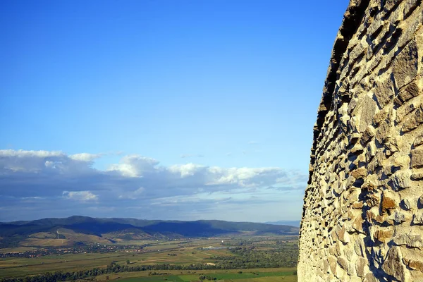 Deva 堡垒建于十三世纪中叶顶部的炮台山 契结算 放罗马尼亚欧洲 — 图库照片