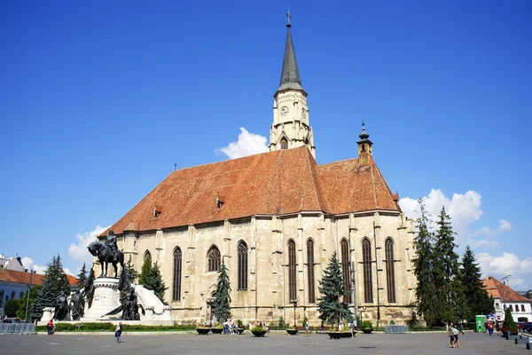 Church Saint Michael Gothic Style Roman Catholic Cathedral Cluj Second — Stock Photo, Image