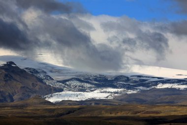 Skaftafell Doğal Parkı, İzlanda, Avrupa 'da volkanik alp manzarası