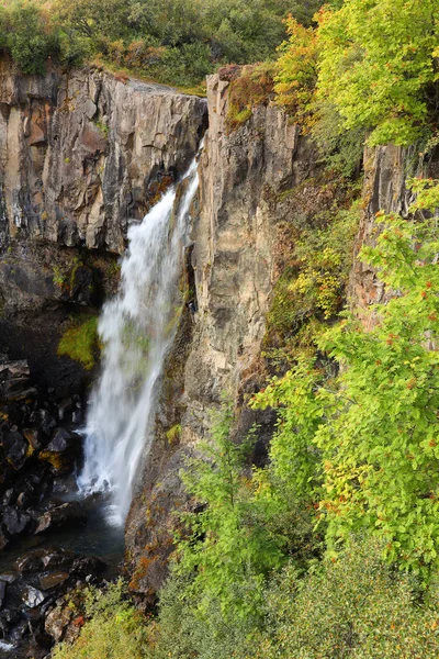 Hundafoss Wasserfall Skaftafell Naturpark Island Europa Stockbild