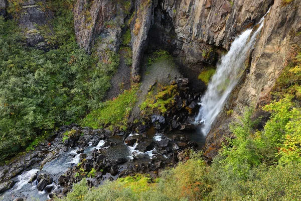 Hundafoss Wasserfall Skaftafell Naturpark Island Europa lizenzfreie Stockfotos