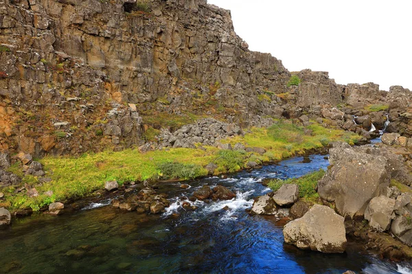 Jesienny Krajobraz Parku Narodowego Pingvellir Islandia Europa — Zdjęcie stockowe