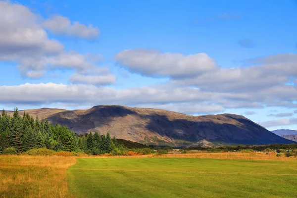 Jesienny Krajobraz Parku Narodowego Pingvellir Islandia Europa — Zdjęcie stockowe