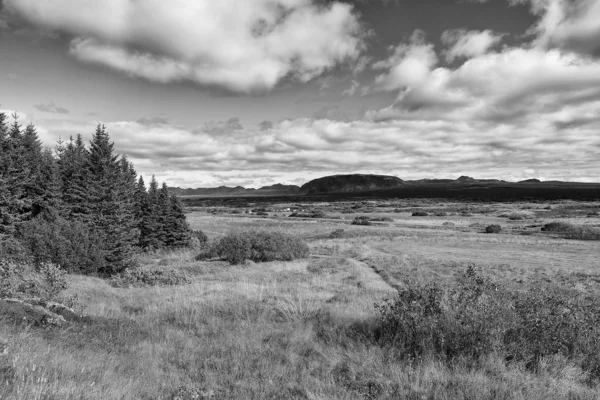 Jesienny Krajobraz Parku Narodowego Pingvellir Islandia Europa — Zdjęcie stockowe