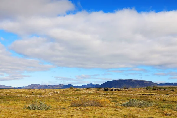 Pingvellir Ulusal Parkı, İzlanda, Avrupa sonbahar manzarası
