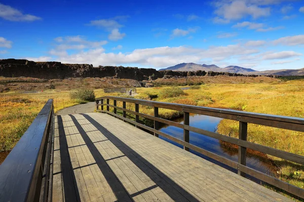 Осенний Пейзаж Национального Парка Пингвеллир Исландия Европа — стоковое фото