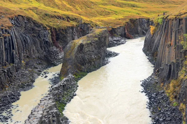 Studlagil Basalt Canyon Iceland Один Найдивовижніших Краєвидів Ісландії — стокове фото