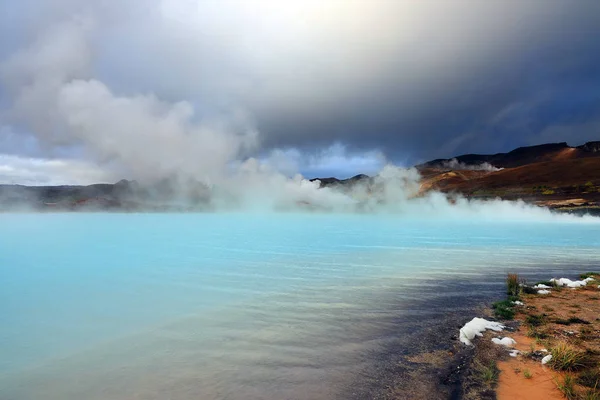 Γεωθερμική Περιοχή Hverir Στην Ισλανδία Κοντά Στη Λίμνη Myvatn Ισλανδία — Φωτογραφία Αρχείου