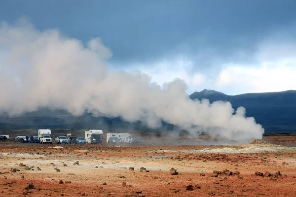 Zlanda Zlanda Zlanda Zlanda Zlanda Yakınlarındaki Hver Jeotermal Bölgesi — Stok fotoğraf