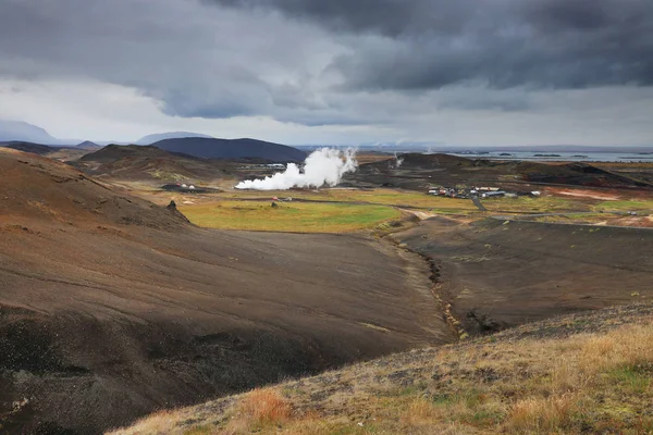 Geotermalny Region Hverir Islandii Niedaleko Jeziora Myvatn Islandia Europa — Zdjęcie stockowe