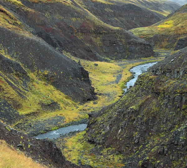 Φαράγγι Στην Ισλανδία Περιήγηση Στη Φύση Στην Ισλανδία — Φωτογραφία Αρχείου