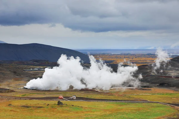 Geotermalny Region Hverir Islandii Niedaleko Jeziora Myvatn Islandia Europa — Zdjęcie stockowe