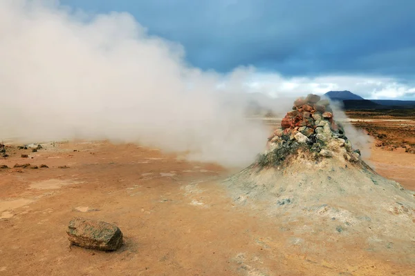 Geothermal Region Hverir Iceland Myvatn Lake Iceland Europe Stock Image