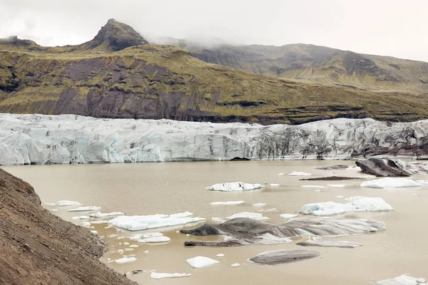 Ледниковый Пейзаж Svinafellsjokull Природном Парке Скафтафель Исландия Европа — стоковое фото