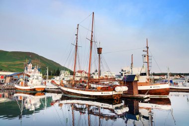 İzlanda, Avrupa 'daki Husavik Limanı
