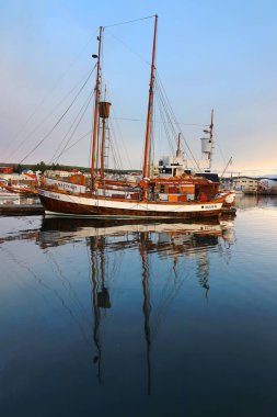 İzlanda, Avrupa 'daki Husavik Limanı