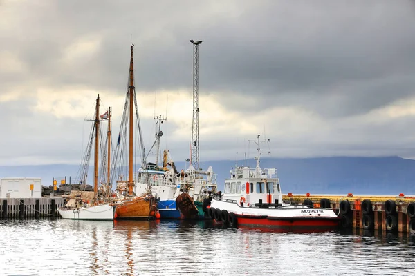 Husavik Harbour Islândia Europa — Fotografia de Stock