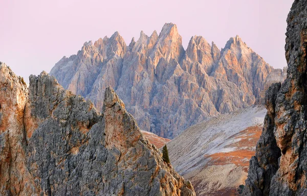 Východ Slunce Alpské Světlo Dolomitech Itálie Evropa — Stock fotografie