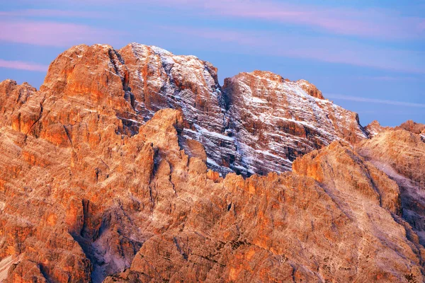 Luz Alpina Nascer Sol Nas Dolomitas Itália Europa — Fotografia de Stock