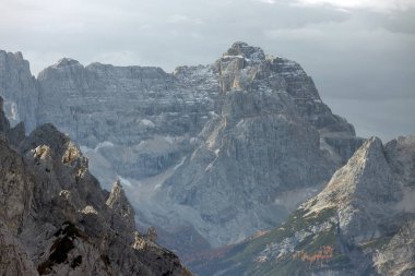Sunrise alpine light in the Dolomites, Italy, Europe