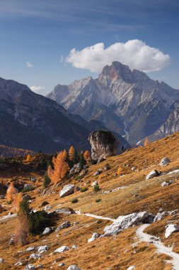 Autumn alpine light in the Dolomites, Italy, Europe
