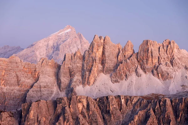 Coucher Soleil Sur Cima Ambrizzola Croda Lago Dolomites Italie Europe — Photo