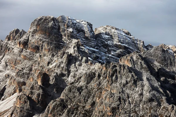 Paisaje Otoñal Alpino Montaña Cristallo Dolomitas Italia — Foto de Stock
