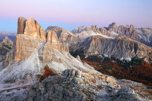 Napkelte Alpesi Fény Dolomitokban Olaszország Európa — Stock Fotó